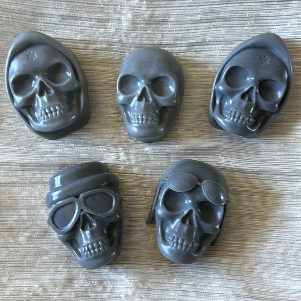 Hand Crafted Soap Charcoal Skulls - Halloween